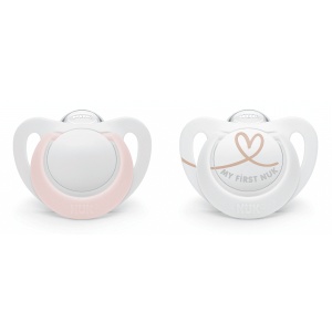 Биберон STAR момиче 0-2мес 2бр NUK залъгалка силикон