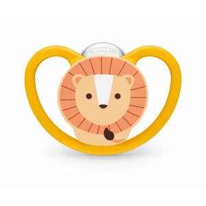 Биберон Space+box Лъв 6-18мес NUK залъгалка силикон 1бр