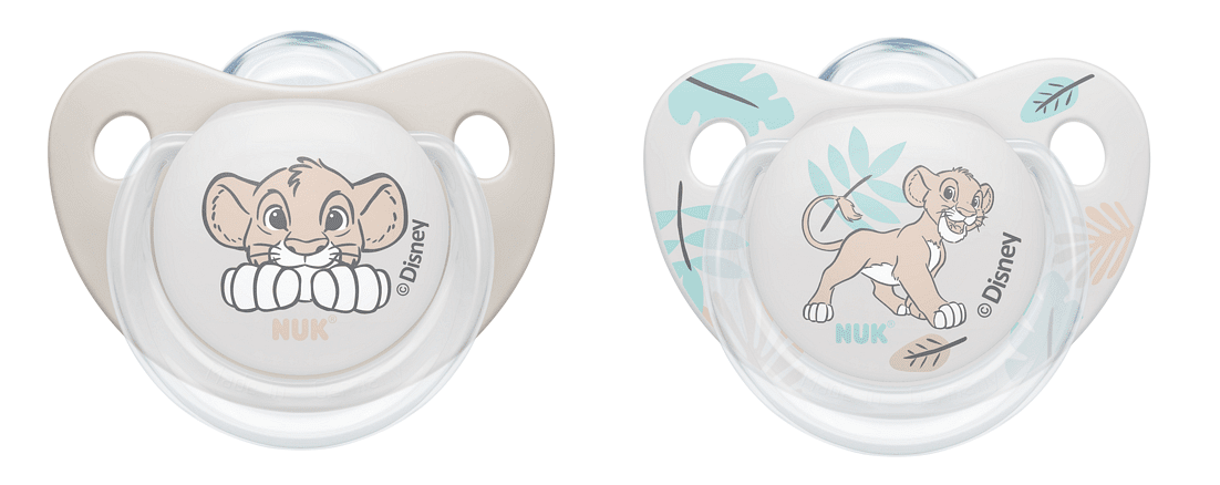 NUK биберон 6-18мес 2бр LION KING залъгалка силикон
