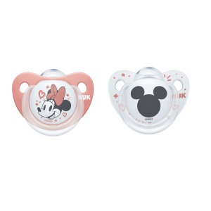 NUK биберон 2бр MICKEY Момиче 6-18мес залъгалка силикон
