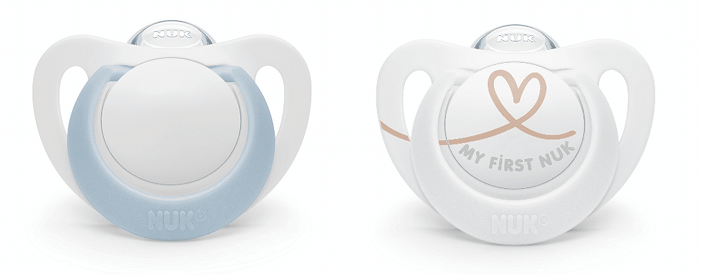 Биберон STAR момче 0-6мес 2бр NUK залъгалка силикон
