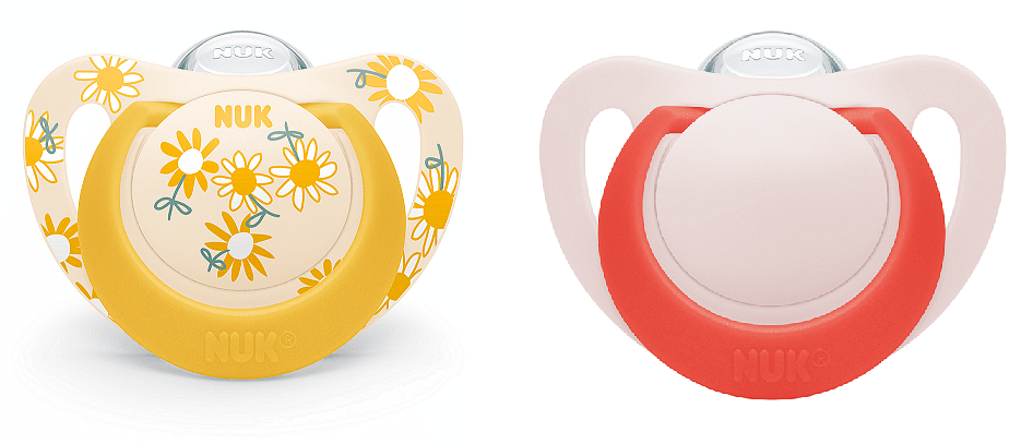 Биберон STAR момиче 6-18мес 2бр NUK залъгалка силикон