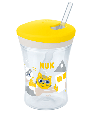 Action Cup със сламка Жълта 230мл Чаша NUK EVOLUTION12+мес
