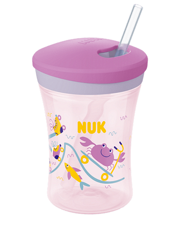 Action Cup със сламка Лилава 230мл Чаша NUK EVOLUTION12+мес