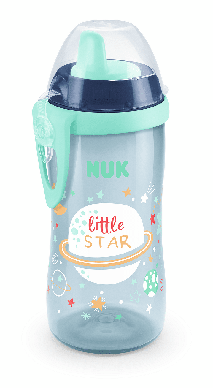 NUK Kiddy Cup Син Glow in the Dark 300мл с твърд накрайник 12+мес