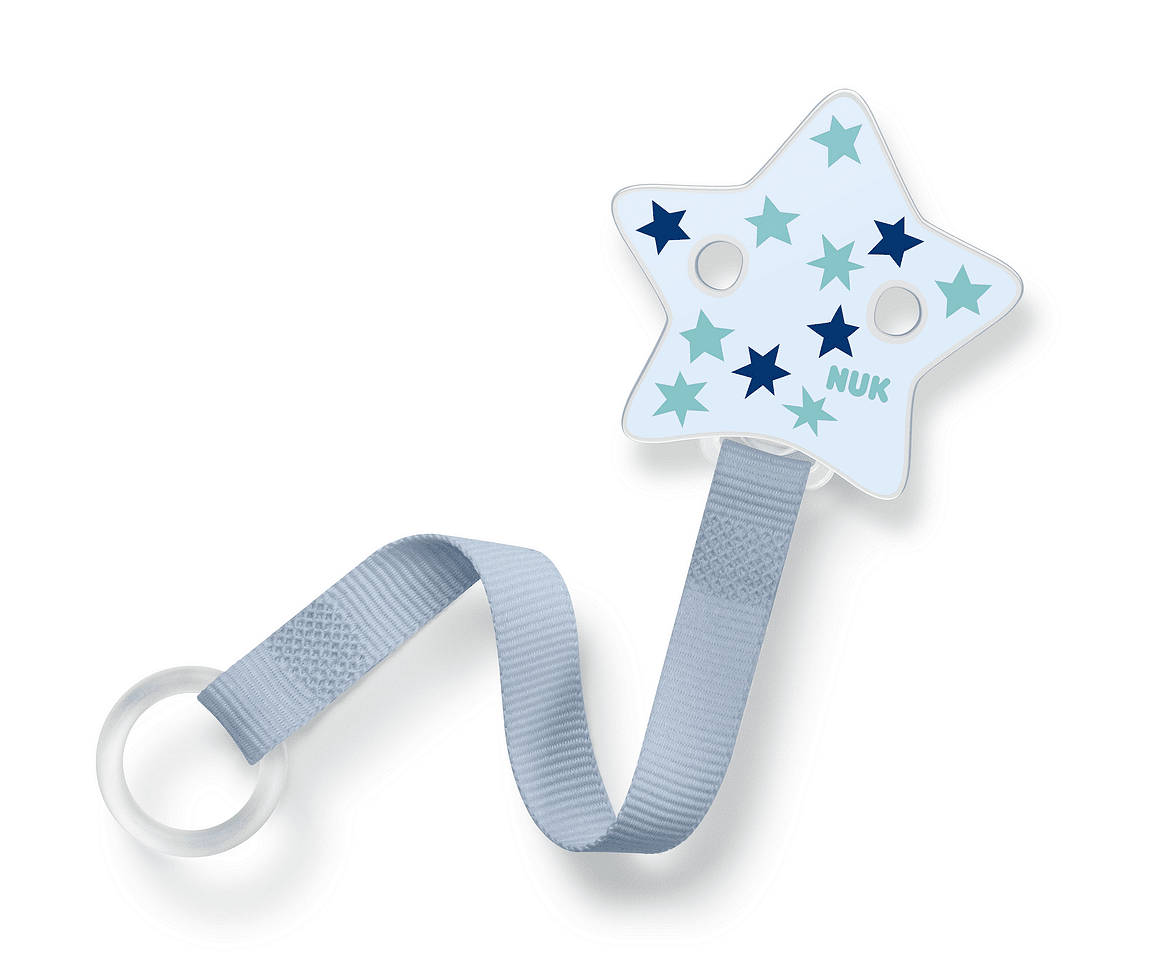 NUK лента за биберон Синя звезда