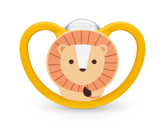 Биберон Space+box Лъв 18-36мес NUK залъгалка силикон 1бр