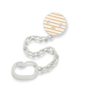 NUK синджир за биберон 2023 Бежово райе