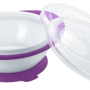 NUK пластмасова купичка Лилава с два капака