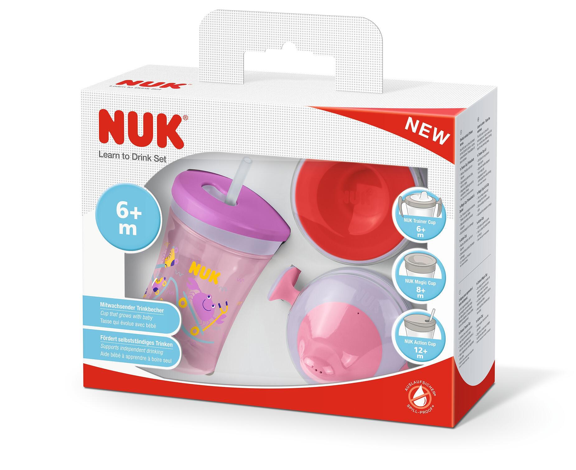 Сет чаши Nuk Evolution Cups момиче All-in-one