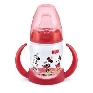 Mickey red Шише 150мл First Choice РР Temperature Control с накрайник силикон 6+мес.