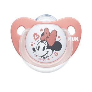 NUK биберон 0-6мес MICKEY Червен залъгалка силикон 1бр