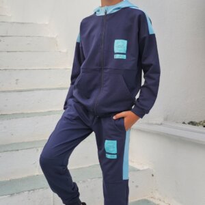 Комплект за момче Rach Street couture Тъмносин-1