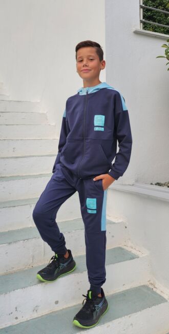 Комплект за момче Rach Street couture Тъмносин-1