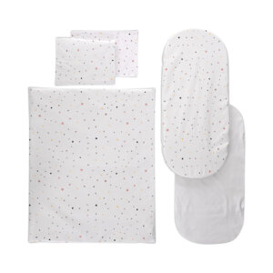 СЕТ ЗА ДЕТСКА КОЛИЧКА HAPPY FRIENDS МИНТ С ПРОТЕКТОР