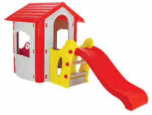 Къща с пързалка 06432 сива