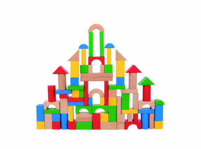 Дървени блокчета 100бр TH467