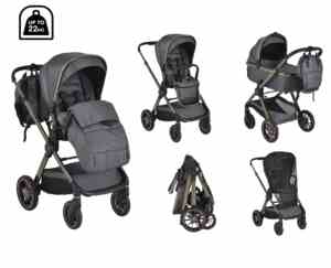 Комбинирана детска количка 2в1 iClick сивa