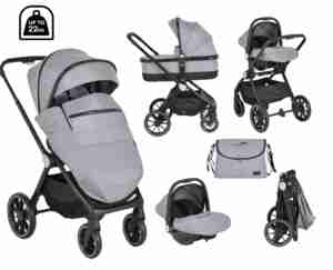 Комбинирана детска количка Christiano 3в1 сива
