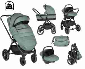 Комбинирана детска количка Christiano 3в1 зелена