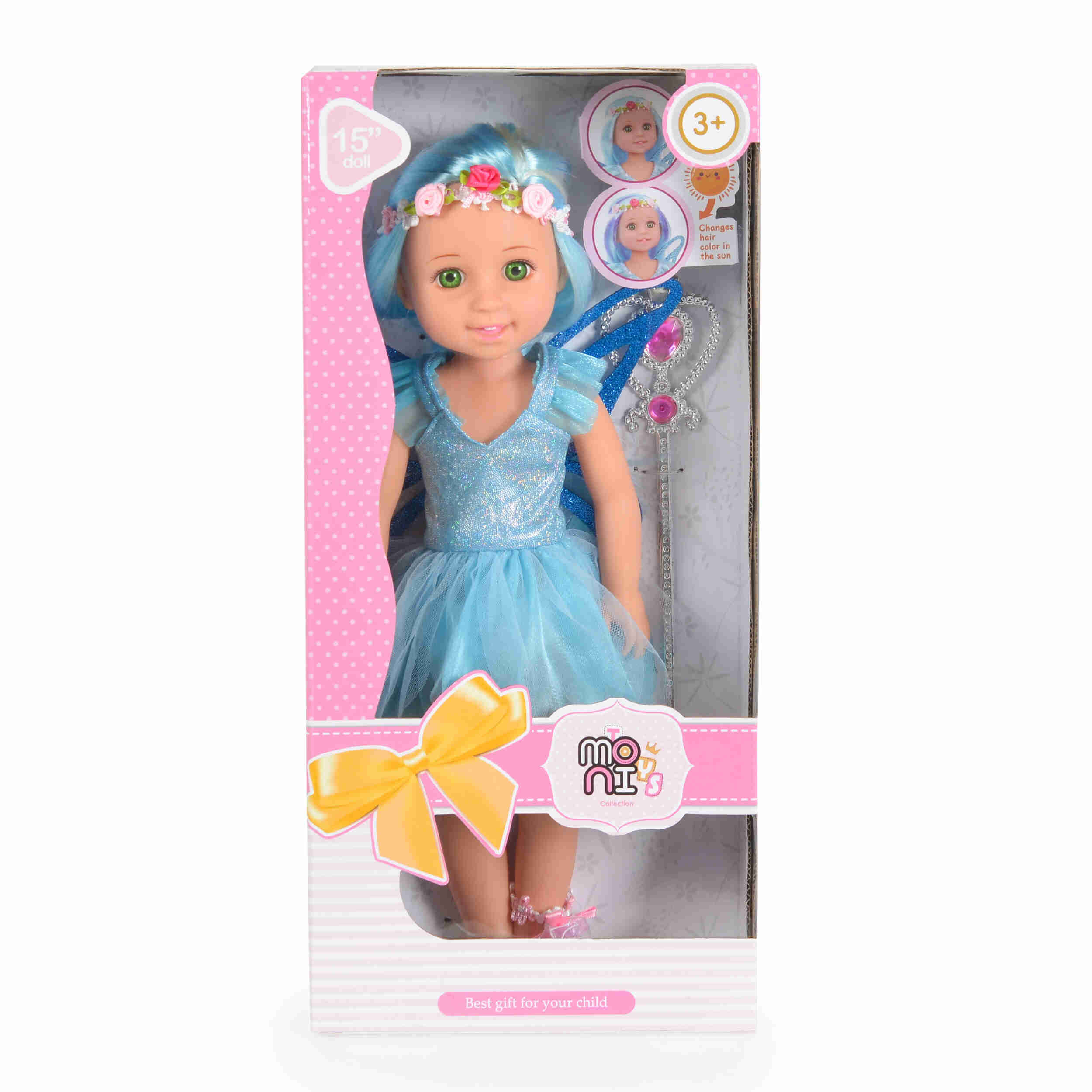 Кукла 38cm синя LS1502-3 Fairy Doll Sun