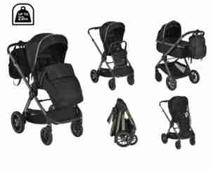 Комбинирана детска количка 2в1 iClick черна