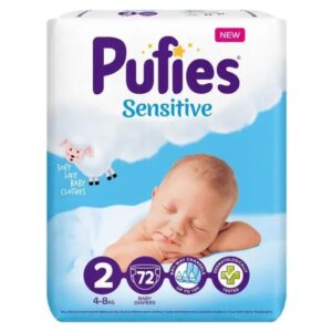 Pufies 2 72 броя бебешки памперси Sensitive