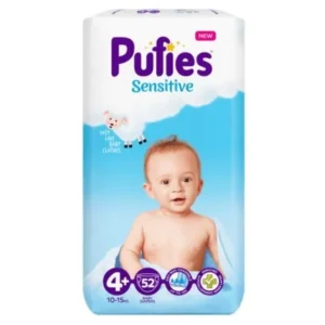 Pufies 4+ 52 броя бебешки памперси Sensitive