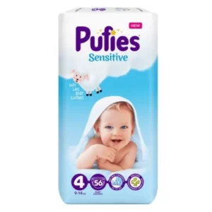 Pufies 4 56 броя бебешки памперси Sensitive