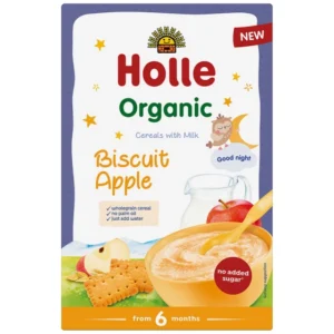 Holle Био млечна каша с бисквити и ябълка 6+месеца 250Г