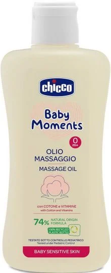 CHICCO BABY MOMENTS SENSITIVE Масажно олио 0+месеца 200мл