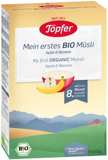 Topfer БИО Моето първо мюсли с ябълки и банан 8+месеца 175Г