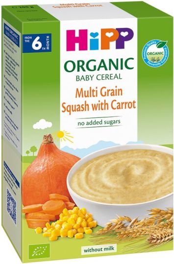 HIPP БИО Многозърнеста бебешка каша с Тиква 6+месеца 200Г