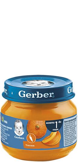 Gerber пюре от Тиква 6+месеца 80Г