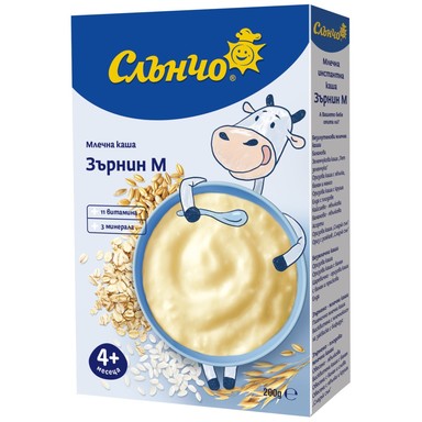 Слънчо Млечна каша Зърнин М 4+месеца 200Г