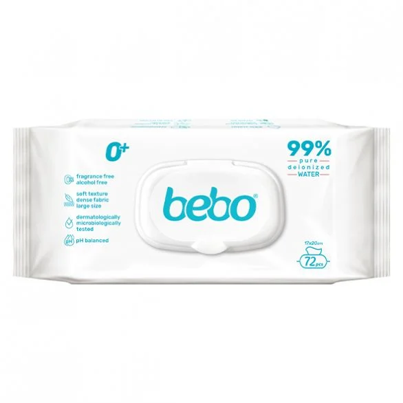 Бебо Влажни кърпи с 99% вода 72бр