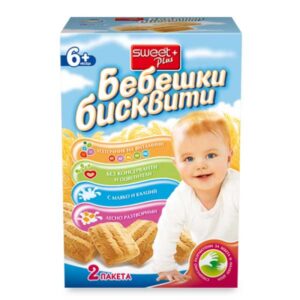 Sweet+ бебешки бисквити 6+месеца 220Г