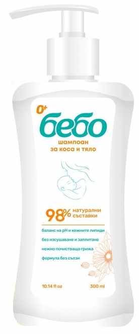 Бебо Шампоан за коса и тяло 300мл