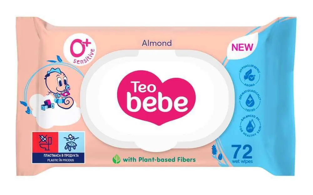 Teo Bebe Мокри кърпи бадем за чувствителна кожа 72бр