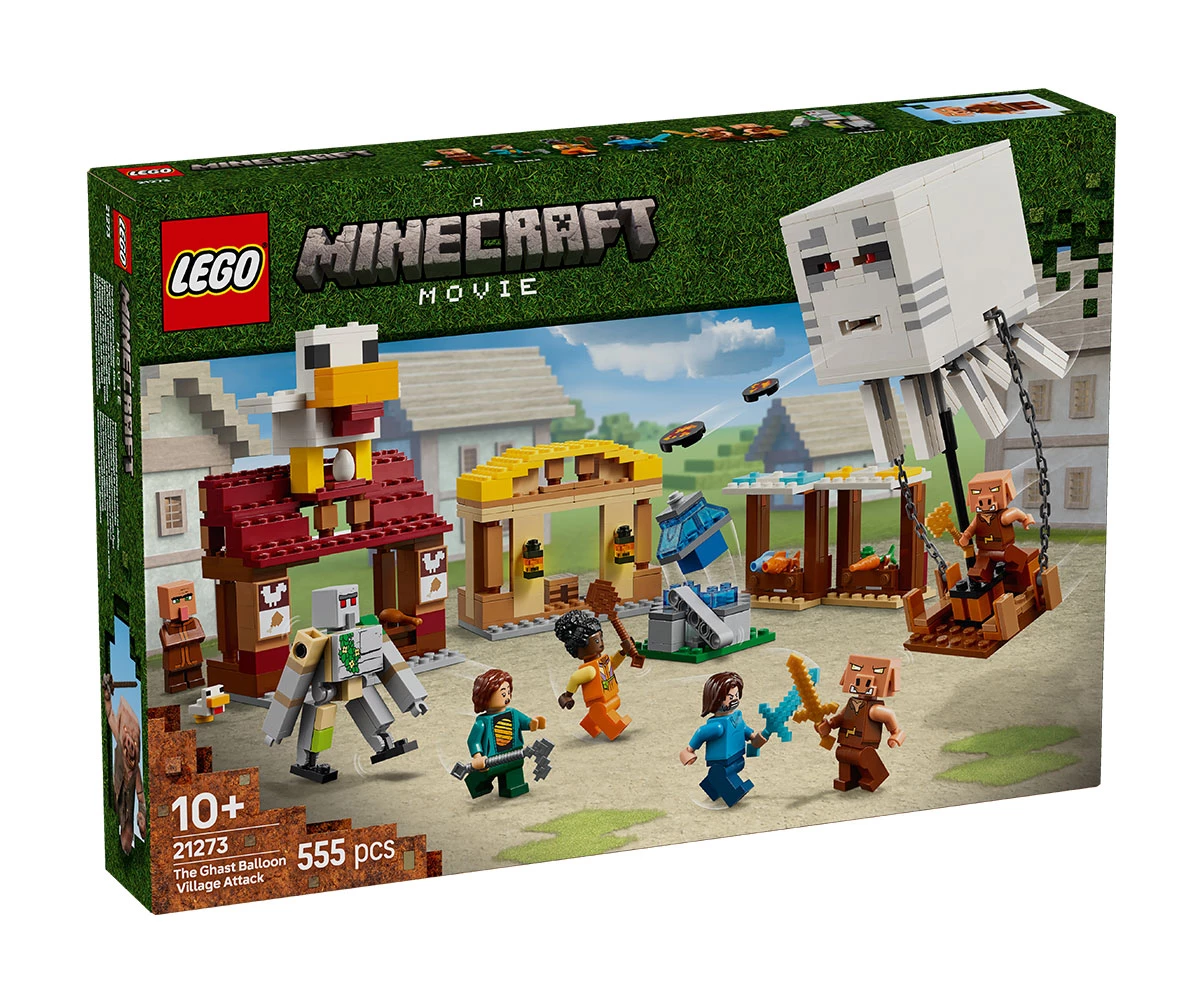 LEGO Minecraft 21273 Нападението на огнения призрак-балон в селото