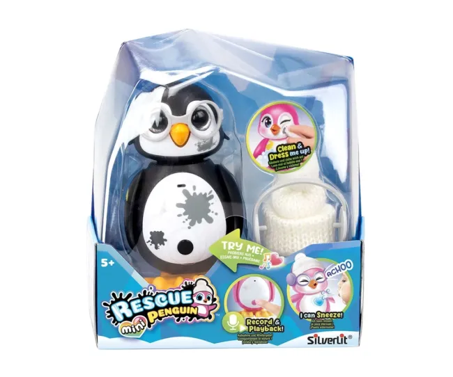 Интерактивен мини пингвин Silverlit черен