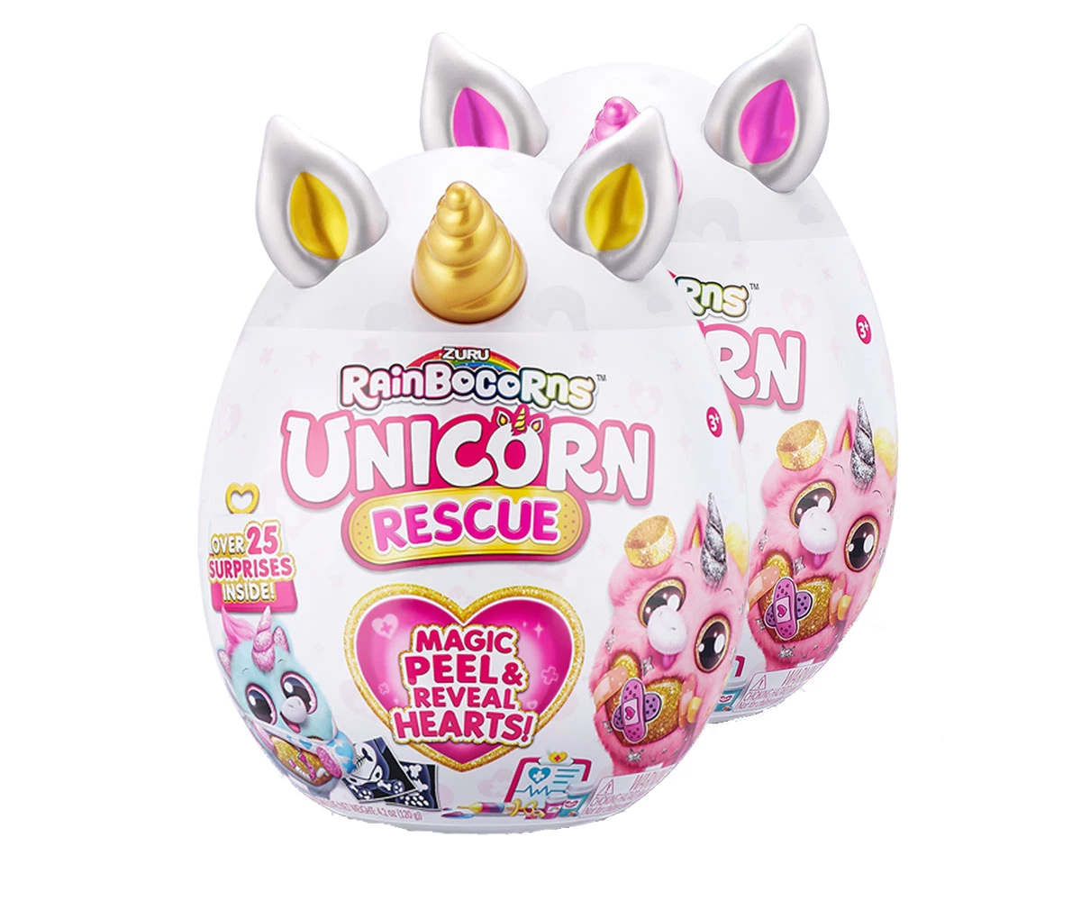 Рейнбоукорнс плюшен еднорог Rescue Surprise серия 4 асортимент