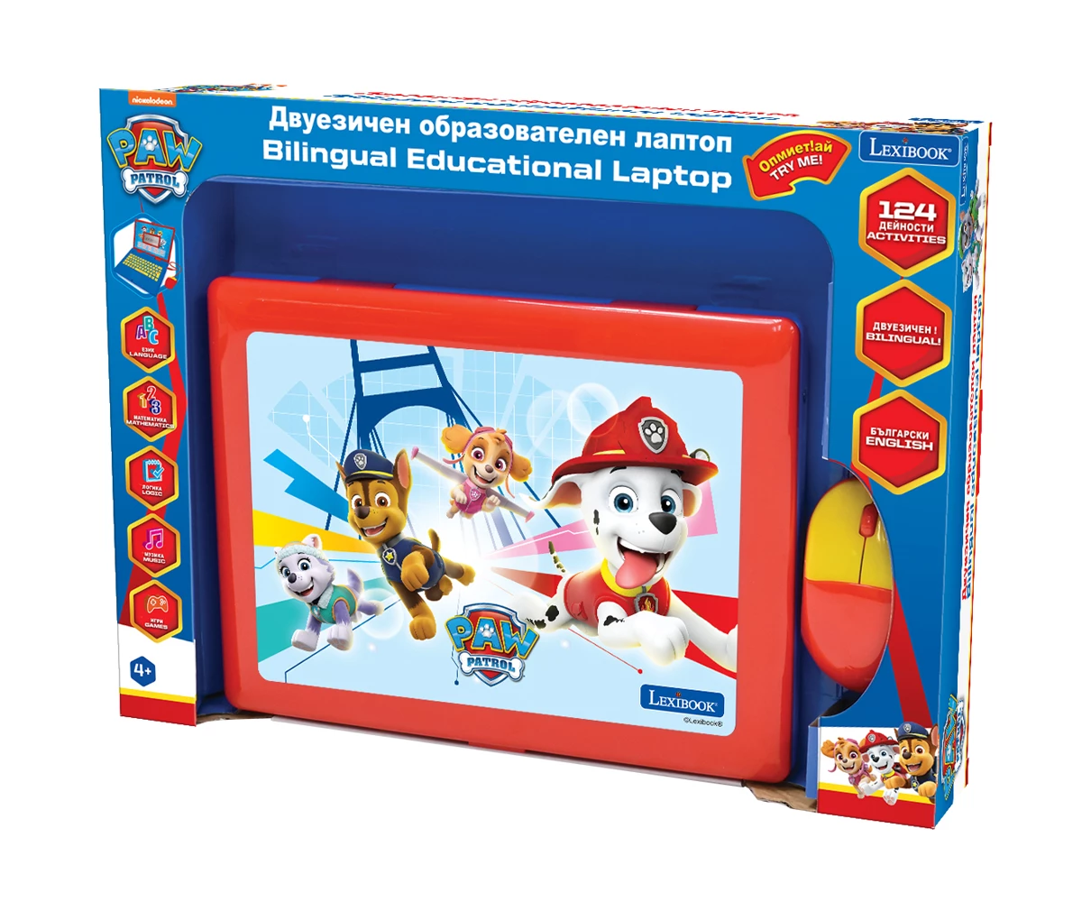 Образователен двуезичен лаптоп Lexibook Пес Патрул