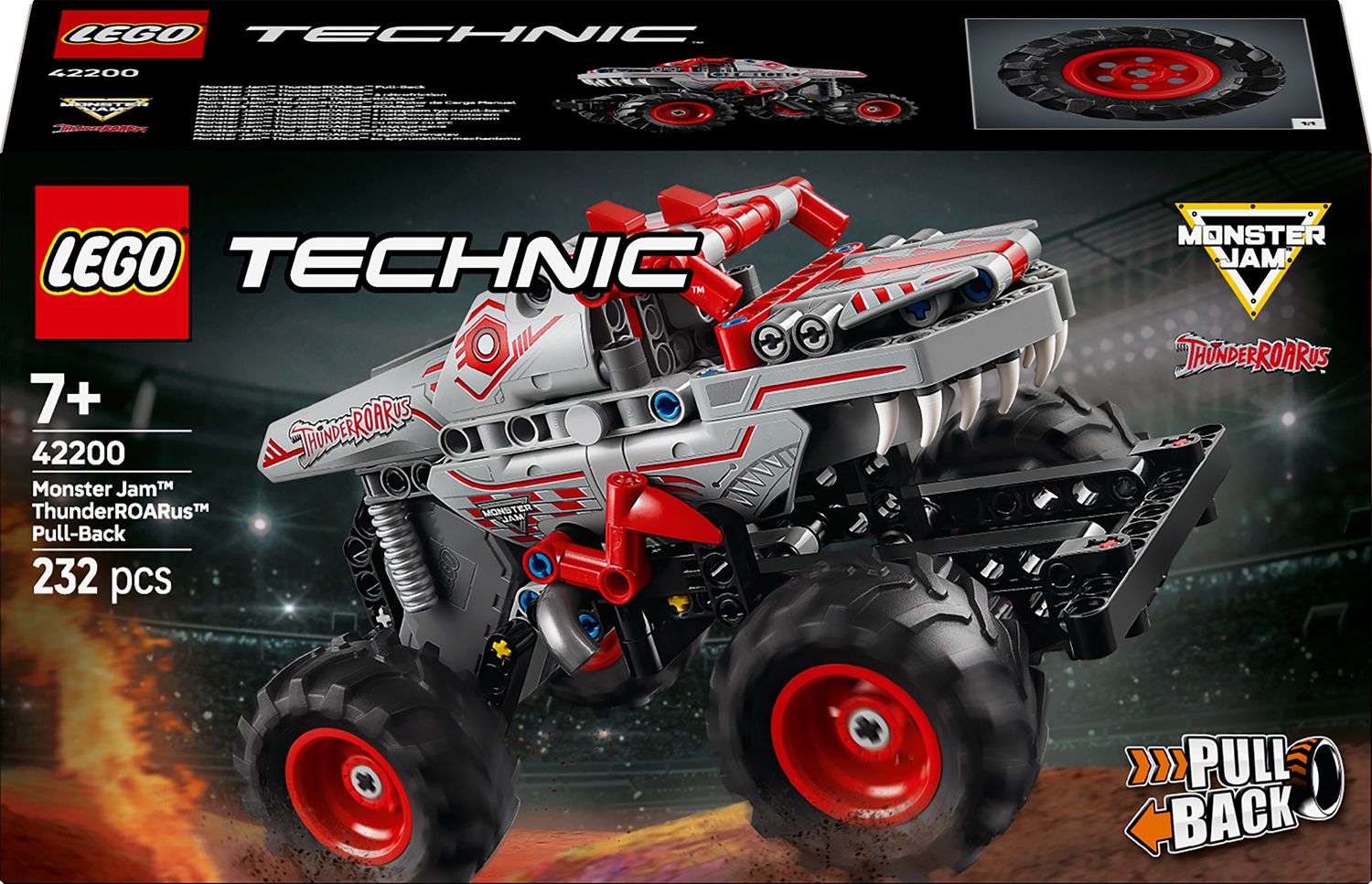 LEGO Technic 42200 Monster Jam, ThunderROARus с издърпване