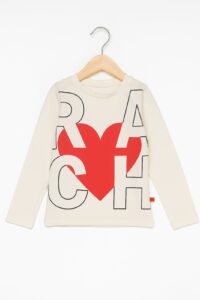 Блуза с дълъг ръкав Сърце Rach Бяла