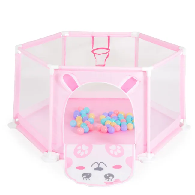 Кошара за игра 146 cm с 50 топки pink - 7061B — снимка 3