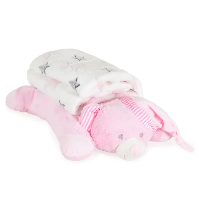 Одеяло с възглавница Sleepy Bear розов Moni 111960