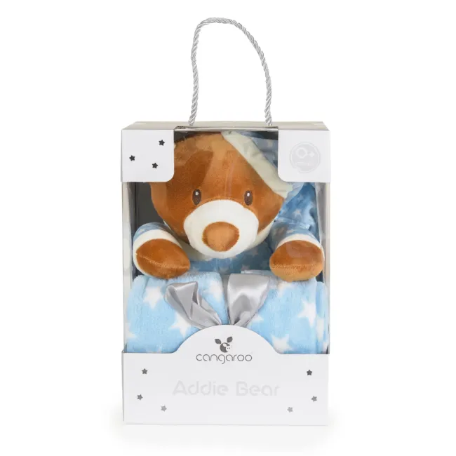 бебешко одеяло Addie Bear Одеяло с играчка Addie Bear син — снимка 2