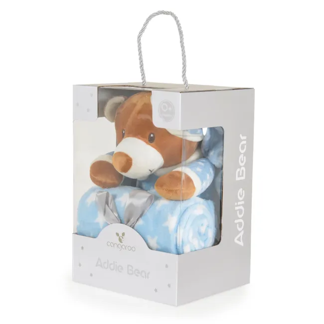 бебешко одеяло Addie Bear Одеяло с играчка Addie Bear син — снимка 3