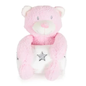 Одеяло с играчка Rory Bear розов Moni 111965